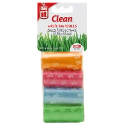 Waste Bags 8 Rolls Assorted Colours