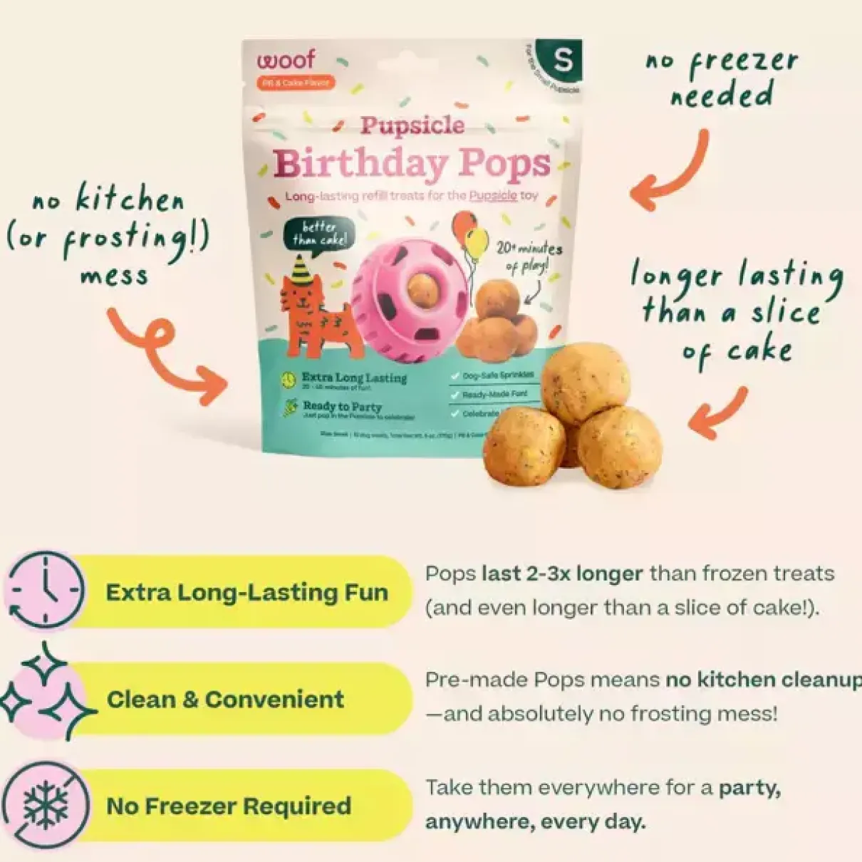 Woof Birthday Pops XL